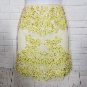 Verty Beaded Neon Mesh Cute Dressy Skirt